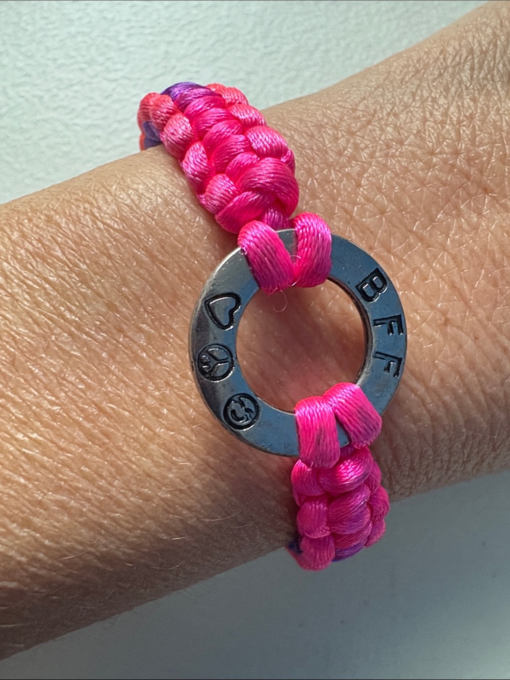 Pink Braided BFF Friendship Bracelet